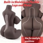 74cm/29.1in Female Torso Sex Doll Half Body Love Doll Torso TPE Black Torso Doll - Image 2